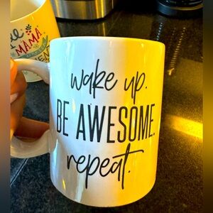 Mainstays wake up, be awesome and repeat coffee mug